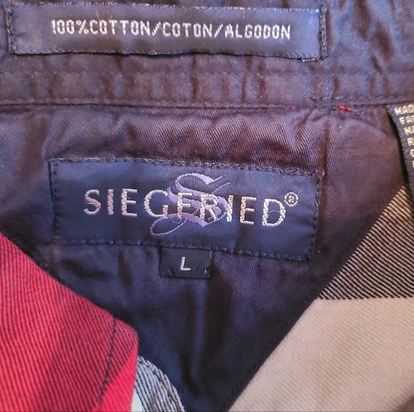 Siegfried Men's Plaid Long Sleeve Casual Shirt,  Size: Large - Picture 10 of 10